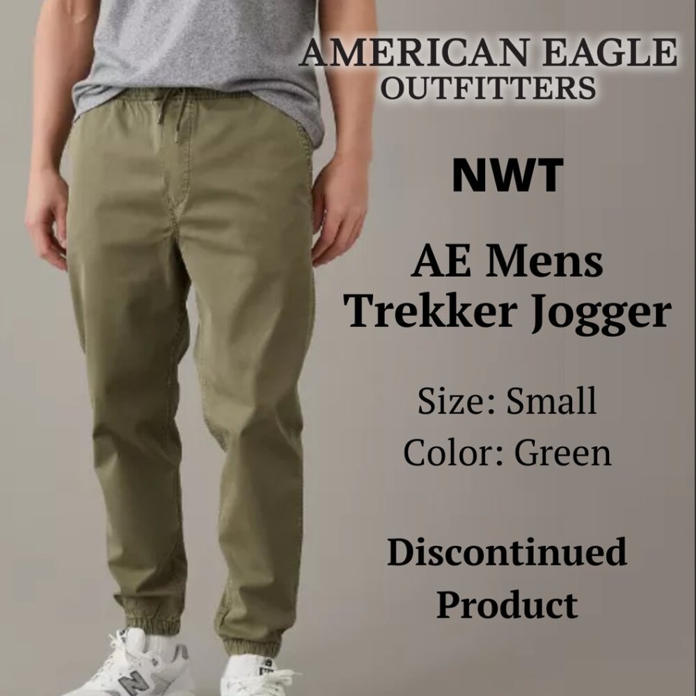 AE Mens Green Trekker Jogger - NWT - Size Small